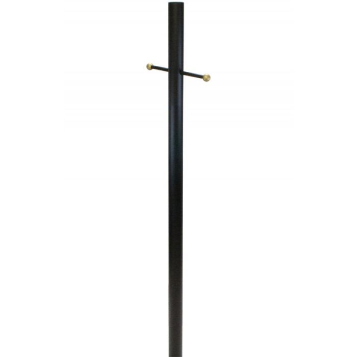Wave Lighting 295-C320 7ft Outdoor Lamp Post Traditional In Ground Light Pole with Cross Arm and Grounded Convenience Outlet