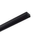 Nicor Lighting Black Linear Track Lighting Rail Section with Triple Contact Track Connections