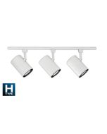 Nicor Lighting 10996WH 3-Light Adjustable Head 4FT White Linear Track Lighting Kit