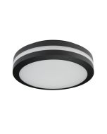 Wave Lighting 166FMF-BK Energy Star Rated Citadel Ring Series Frosted LED Commercial Surface Mount Outdoor Light Fixture