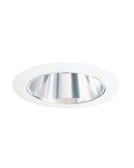 Juno Lighting 17 CWH 4-Inch Cone Trim, Clear Alzak Cone and White Trim