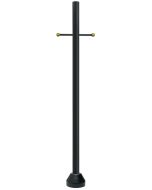 Wave Lighting 283-STPNCA-BK 8-Foot Long Residential Aluminum Surface Mount Direct Burial Post