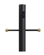 Wave Lighting 293-C 8FT Outdoor Direct Burial Lamp Post with Cross Arm and Grounded Convenience Outlet