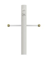 Wave Lighting 295-C 7FT Outdoor Lamp Post Traditional In Ground Light Pole with Cross Arm and Grounded Convenience Outlet