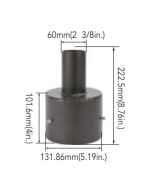 Arcadia Lighting 5SQR-SP-D 5IN Round Pole Mount with 2-3/8IN O.D. Tenon