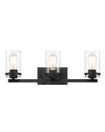 Designer's Fountain Jedrek 93303-BK 60 Watt 3-Lamp Bathroom Vanity Light Fixture