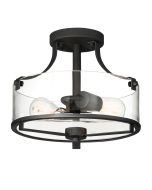 Designer's Fountain Jedrek 93311-BK 60 Watt 2 Light Semi-Flush Light Fixture