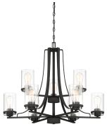 Designer's Fountain Jedrek 93389-BK 60 Watts 9 Lamp Hanging Fixture