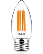 RAB Lighting B11-3-E26-927-F 3-Watt B11 Premium Filament Decorative Lamp 40W Incandescent Equivalent