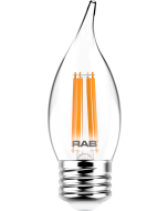 RAB Lighting BA11-3-E26-927-F 3-Watt BA11 Premium Filament Decorative Lamp 40W Incandescent Equivalent