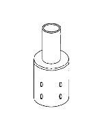 RAB Lighting BRAD4 Pole Adaptor for 2 3/4-Inch Tenon to 4-Inch Round Pole