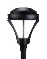 Wave Lighting C40TFF C40T Series Frost Flat Lens Post Top Commercial Lighting Fixture Black Dimmable