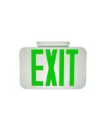 MaxLite EX-GWRC LED Exit Sign White Thermoplastic with Green Letters - Remote Capable