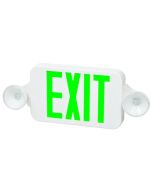 Fulham Lighting FHEC30WG Firehorse LED Emergency Exit Sign Frog Eye Combo Green Letters with Backup Battery