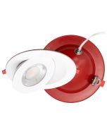 Lotus FR-LED-6-S15W-5CCT-FG 15 Watt 6-Inch 5 Color Selectable LED Round Fire Rated Ultra Floating Gimbal Recessed Downlight Fixture Dimmable Replaces 120W Halogen