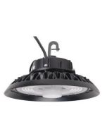 NaturaLED 7165FX15HBR200SW/90/850/BK/IP66480 Wattage Selectable LED 15-Inch Round High Bay Fixture Dimmable 5000K Replaces 575W-1000W HID