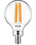 RAB Lighting G16.5-3-E26 3-Watt G16.5 Premium Filament Decorative Lamp 40W Incandescent Equivalent