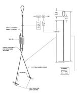 12.5 ft 150" High Bay Lighting Fixture Loop & Paddle Aircraft Cable Hanging Kit