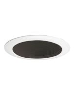 Juno Lighting 14 BWH 4-Inch Recessed Baffle Trim, Black Baffle with Black Trim