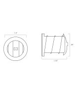 Keystone KT-SOCKET-RDC-SPR-SIGN Recessed Double Contact Socket for SignHero Lamps, Plunger End