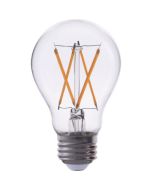 Eiko LED7WA19/FIL/827-DIM-G7 7 Watt A19 LED Advantage Filament Clear Decorative Lamp 2700K Dimmable E26 Base