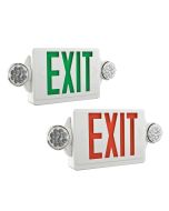 Lithonia Lighting LHQM Quantum LED White Exit Sign Emergency Frog Eyes Combo Unit