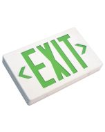 Mule Lighting MXAGU LED Exit Sign AC Only Thermoplastic Indoor Damp Location 120/277 Volt Green LED