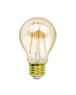 NaturaLED LED6.5A19/FIL/45L/922 Energy Star Certified 6.5 Watt LED A19 Filament Lamp E26 Base 2200K Dimmable