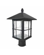 Westgate PML-MCT-BK 12 Watt LED Post Mount Lantern Fixture with Adjustable Color 5000K/4000K/3000K