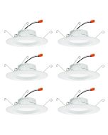 Juno Lighting RB56 SWW5 CP6 MW M2 RetroBasics™ 5/6-Inch Switchable Baffle Downlight Retrofit 75W Equivalent - 1 Box 6 Units