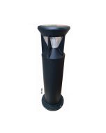 Light Efficient Design RP-SBL-2W-40K-BK-G1 2 Watt LED Solar Bollard Fixture 4000K Replaces 30W Halogen