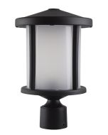 Wave Lighting S52TF-BK Frosted Acrylic Round Post Top Outdoor Decorative Fixture