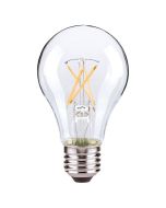 Satco Lighting S8616 7 Watt A19 Omni-directional Screw-In LED Filament Light Bulb Lamp E26 Medium Base Dimmable 2700K