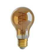 Satco Lighting S9966 4 Watt A19 Spiral Omni-directional Screw-In LED Filament Light Bulb Lamp E26 Base Dimmable 2200K