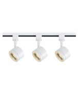 Satco Lighting TK403 12 Watt LED 3 Heads Round Track Lighting Kit 36 Degree Dimmable White Finish 3000K