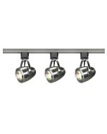 Satco Lighting TK417 12 Watt LED 3 Heads Pinch Back Track Lighting Kit 36 Degree Dimmable Brushed Nickel 3000K