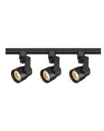 Satco Lighting TK424 12 Watt LED 3 Heads Round Track Lighting Kit 36 Degree Dimmable Black Finish 3000K