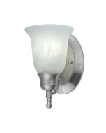 Sunpark 4475-113-62 Alabaster Glass Shade 1-Lamp Vanity Light Fixture