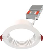 Juno Lighting WF4 DREG B ALO19 SWW5 90CRI MW M6 14.5 Watt 4-Inch Color Selectable LED Baffle Canless Wafer Downlight with Triac Dimming - Replaces up to 65W