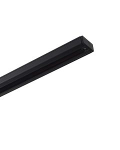 Nicor Lighting Black Linear Track Lighting Rail Section with Triple Contact Track Connections