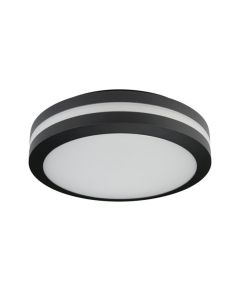 Wave Lighting 166FMF-BK Energy Star Rated Citadel Ring Series Frosted LED Commercial Surface Mount Outdoor Light Fixture