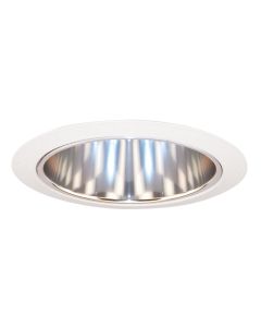 Juno Lighting 27 CWH 6 Inch Tapered Cone, Clear Alzak Cone with White Trim Ring