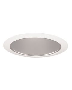 Juno Lighting 27 HZWH 6 Inch Tapered Cone, Haze Cone with White Trim Ring