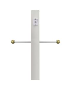 Wave Lighting 295-320 7FT Outdoor Direct Burial Lamp Post with Cross Arm and Auto Dusk-Dawn Photocell