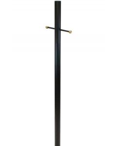 Wave Lighting 295-C320 7ft Outdoor Lamp Post Traditional In Ground Light Pole with Cross Arm and Grounded Convenience Outlet