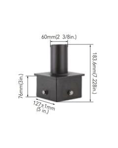 Arcadia Lighting 5SQ-SP-D 5IN Square Pole Mount with 2-3/8IN O.D. Tenon
