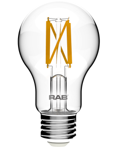 RAB Lighting A19-5-E26-F 5-Watt A19 Premium Filament Decorative Lamp 40W and 60W Incandescent Equivalent