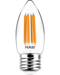 RAB Lighting B11-3-E26-927-F 3-Watt B11 Premium Filament Decorative Lamp 40W Incandescent Equivalent