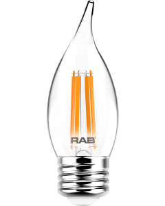 RAB Lighting BA11-3-E26-927-F 3-Watt BA11 Premium Filament Decorative Lamp 40W Incandescent Equivalent