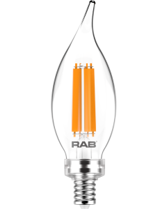 RAB Lighting BA11-5-E12-927-F 5-Watt BA11 Premium Filament Decorative Lamp 60W Incandescent Equivalent